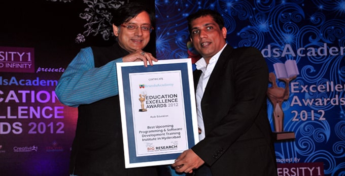 Brands Academy Award to AADS Education by Dr. Shashi Tharoor