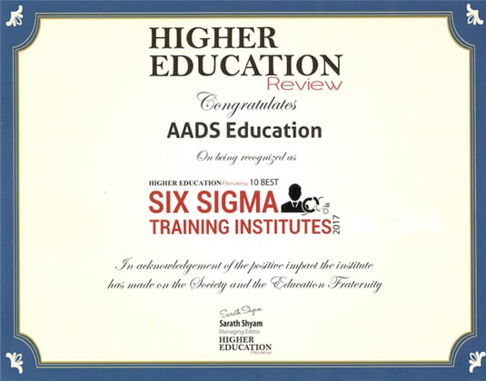 Best Six Sigma Training Institute - Higher Education Review
